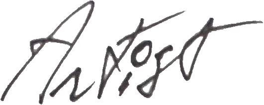 Artist text handwritten